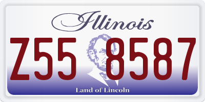 IL license plate Z558587