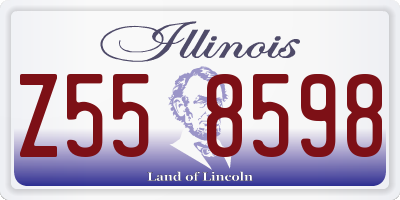 IL license plate Z558598