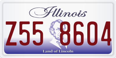 IL license plate Z558604