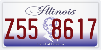 IL license plate Z558617