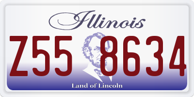 IL license plate Z558634