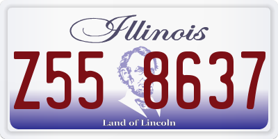 IL license plate Z558637
