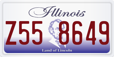 IL license plate Z558649