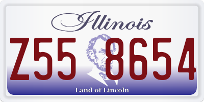 IL license plate Z558654
