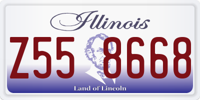 IL license plate Z558668
