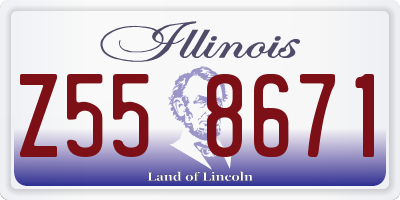 IL license plate Z558671