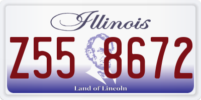 IL license plate Z558672