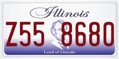 IL license plate Z558680