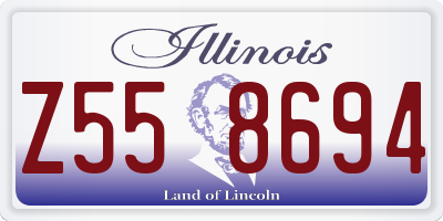 IL license plate Z558694