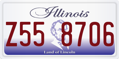 IL license plate Z558706