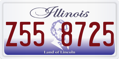 IL license plate Z558725