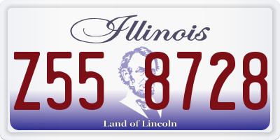 IL license plate Z558728