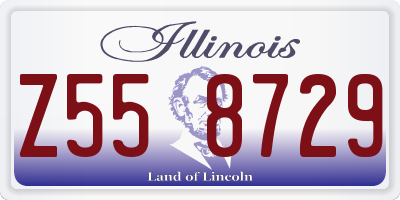 IL license plate Z558729