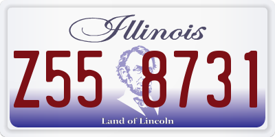 IL license plate Z558731
