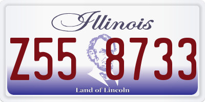 IL license plate Z558733