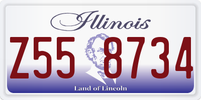 IL license plate Z558734