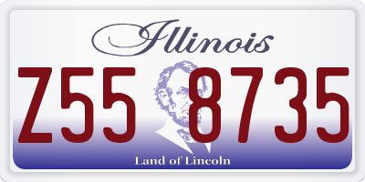 IL license plate Z558735