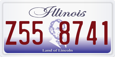 IL license plate Z558741