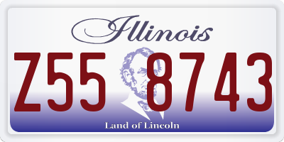 IL license plate Z558743