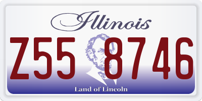 IL license plate Z558746