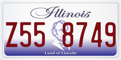 IL license plate Z558749