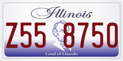IL license plate Z558750