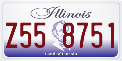 IL license plate Z558751
