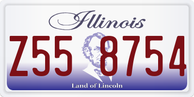 IL license plate Z558754