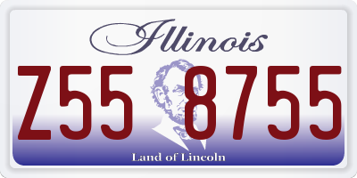 IL license plate Z558755