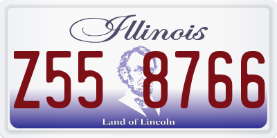 IL license plate Z558766