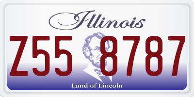 IL license plate Z558787