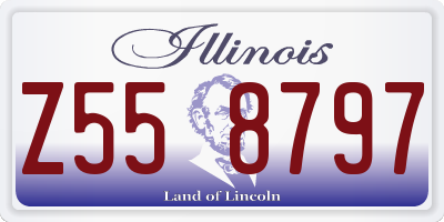 IL license plate Z558797
