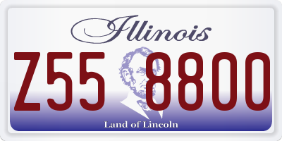 IL license plate Z558800