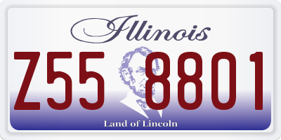 IL license plate Z558801