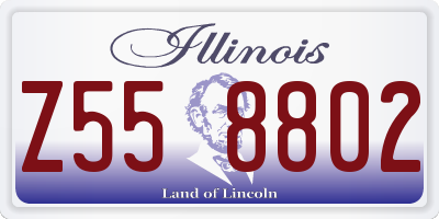 IL license plate Z558802