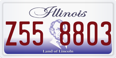 IL license plate Z558803