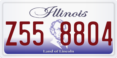 IL license plate Z558804