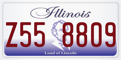IL license plate Z558809