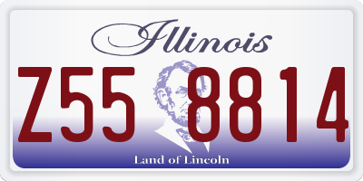 IL license plate Z558814