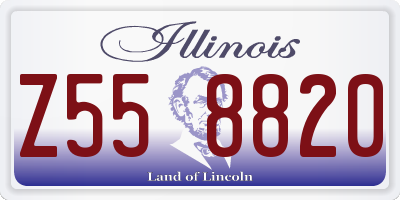 IL license plate Z558820