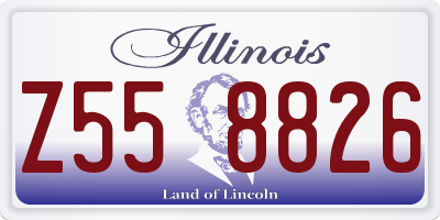 IL license plate Z558826