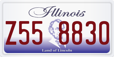 IL license plate Z558830