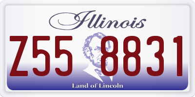 IL license plate Z558831