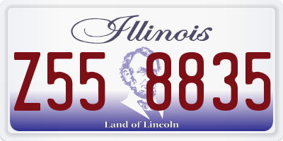 IL license plate Z558835