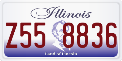 IL license plate Z558836