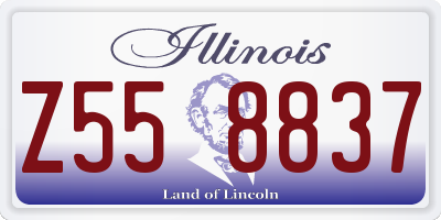 IL license plate Z558837