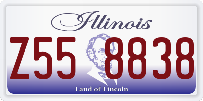 IL license plate Z558838