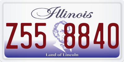 IL license plate Z558840
