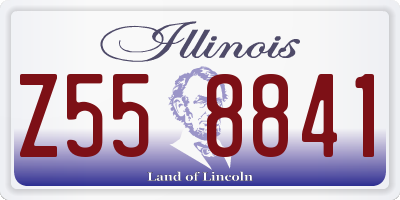 IL license plate Z558841