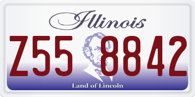 IL license plate Z558842